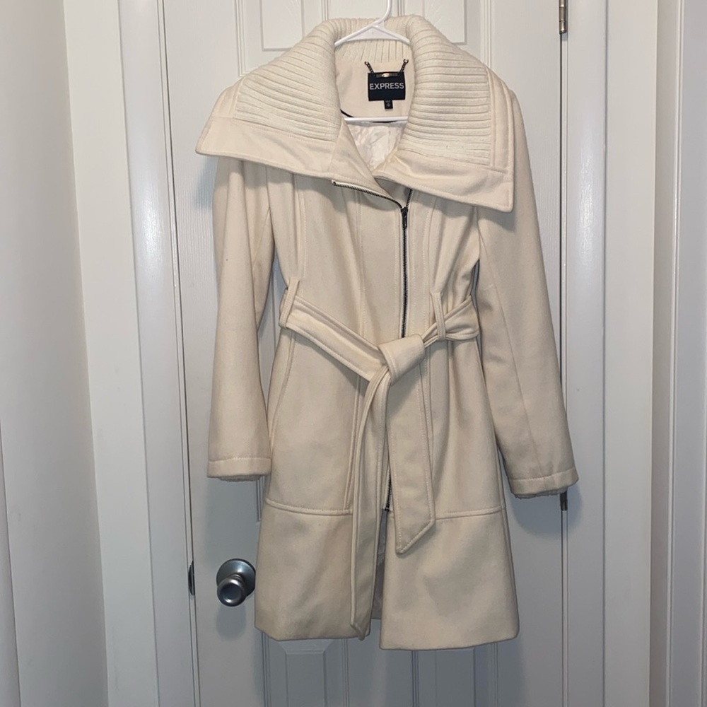 Express Cream Trench Coat